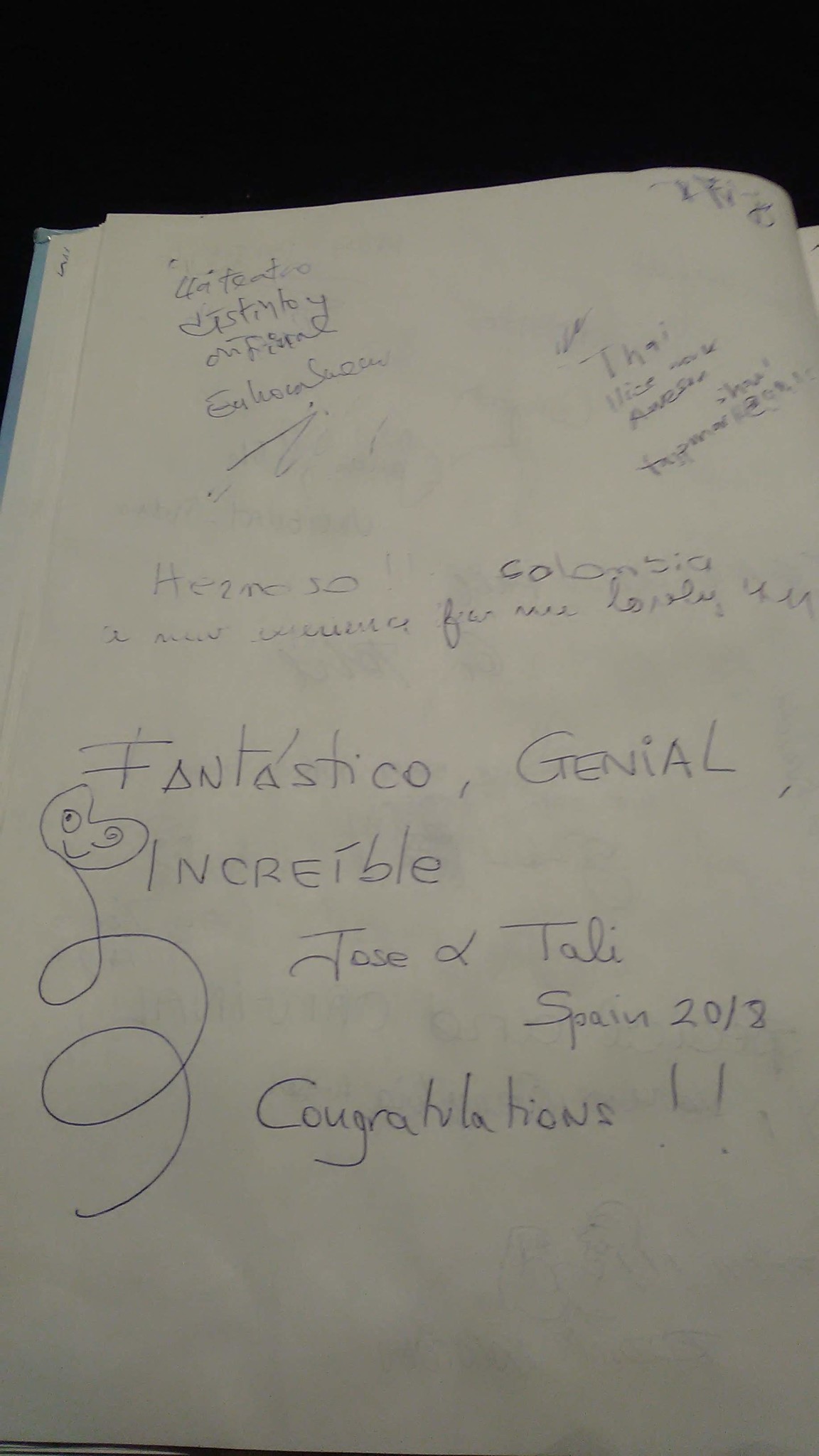 Black light theatre guestbook